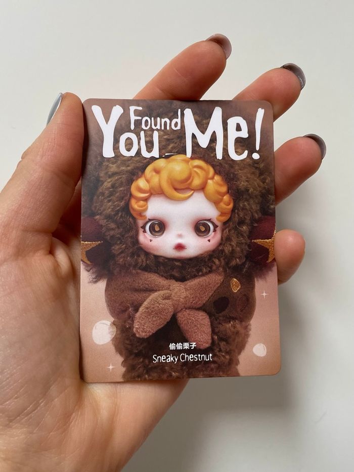 PopMart Skullpanda You Found Me plush doll pendant Sneaky Chestnut - photo numéro 3