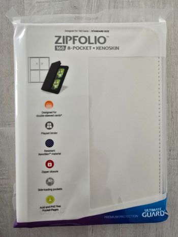 Portfolio Ultimate Guard Zipfolio Xenoskin 160 Blanc 