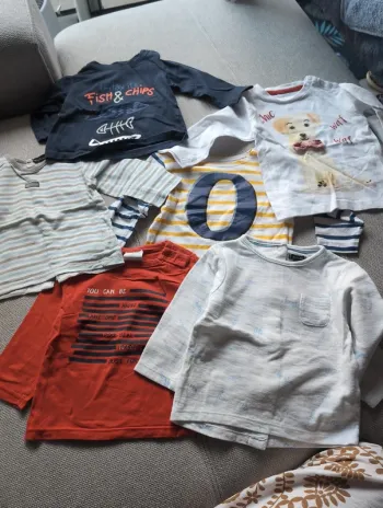 Lot 6 t-shirt manche longue 9 mois