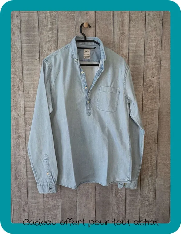 Blouse/chemise en jean Zara 36 - photo numéro 2
