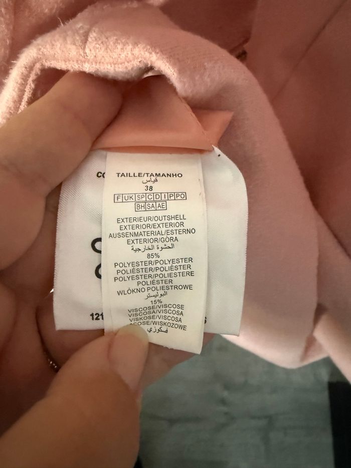 Manteau mi long rose poudré Women Only 38 ou M - photo numéro 10