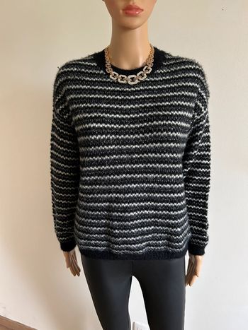 Pull noir et blanc tout doux Molly Bracken taille S TBE