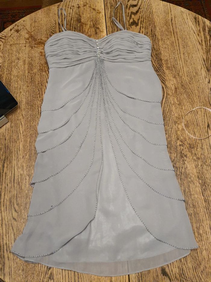 Robe de soirée gris clair Lautinel taille 4 (L) - photo numéro 8