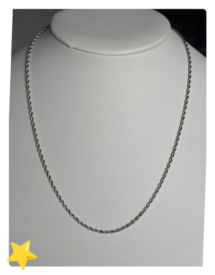 Collier maille Torsadé Monomen acier inoxydable  45cm - photo numéro 3