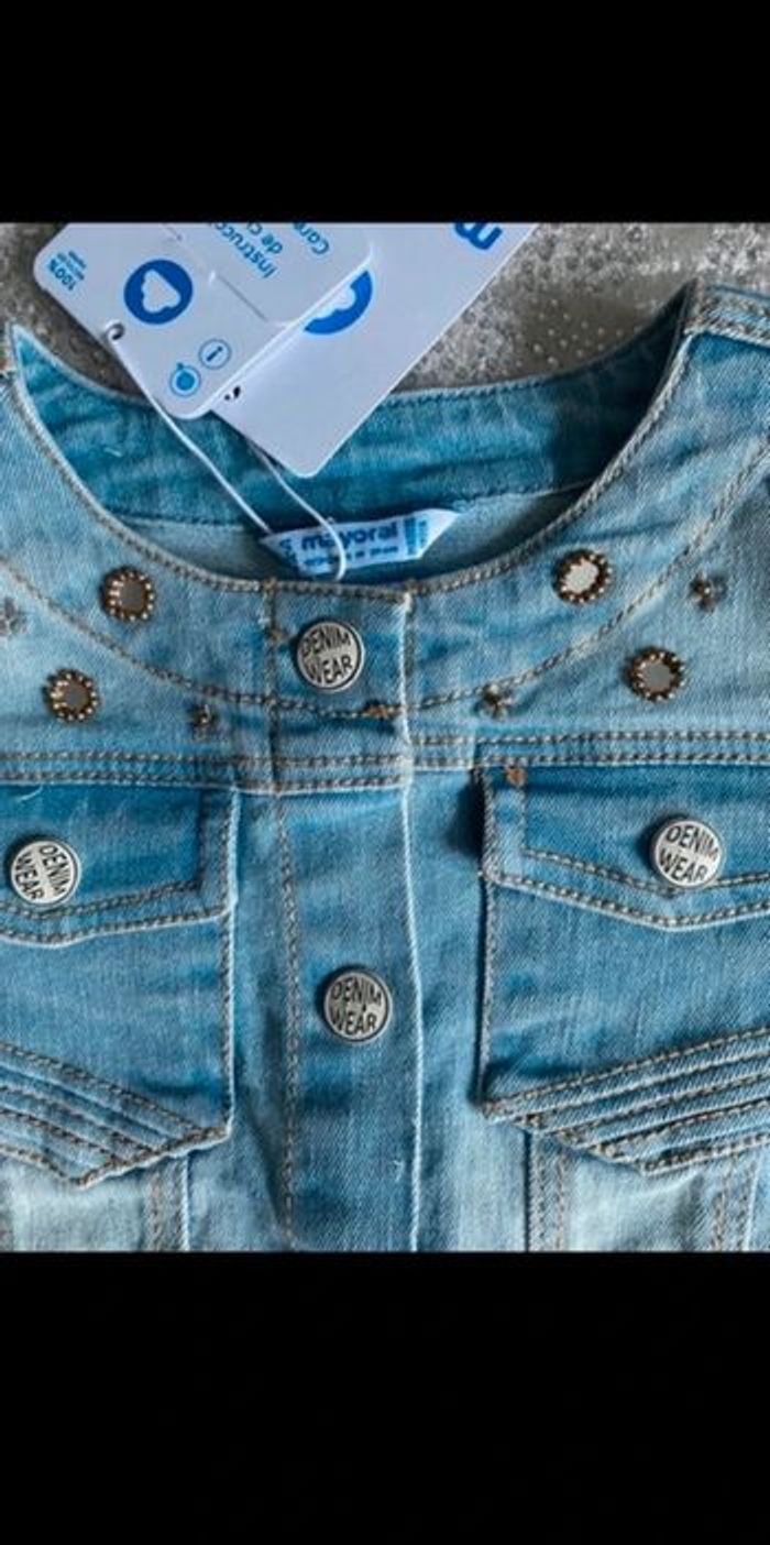Mayoral veste en jean taille 5 ans neuve - photo numéro 4