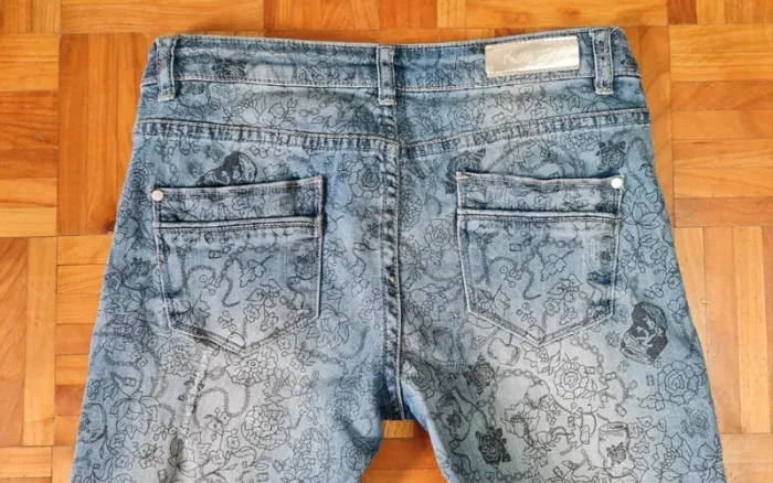 Jeans imprimé taille basse Kookai T40 - photo numéro 7