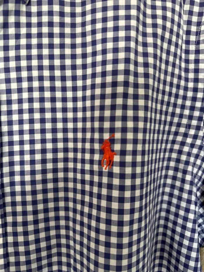 Chemise Ralph Lauren homme – à carreaux bleus – Taille M – Très bon état - photo numéro 2