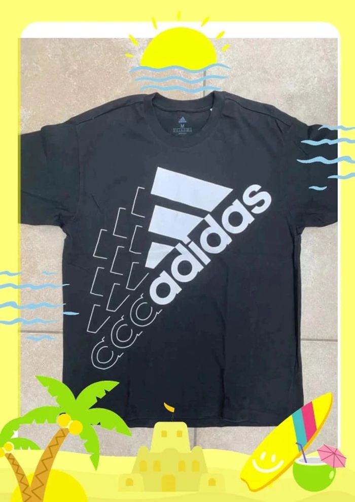 T shirt adidas noir blanc