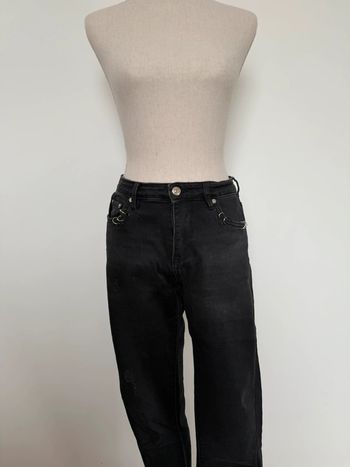 Pantalon legging pantaloni pantalones rock Vloeiende Calças skinny noir 38 M slim jean gris poche