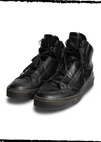 Sneakers montantes noires Louis Vuitton Black Leather Slipstream High Top Sneakers Size – Taille 44