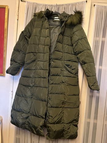 Manteau doudoune long vert