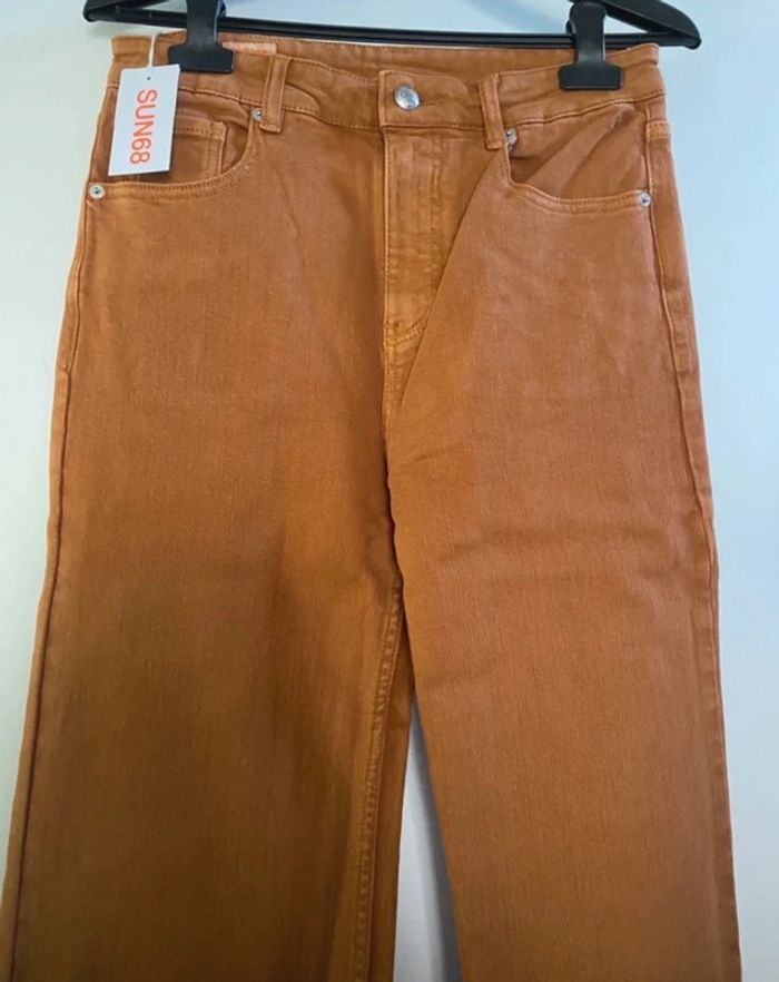 Pantalon Jean Sun68 coupe large coton taille 38 Neuf - photo numéro 3