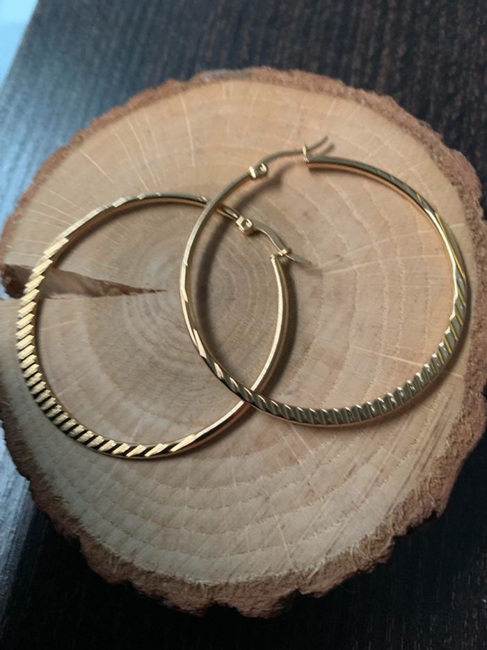 Boucles d'oreilles acier