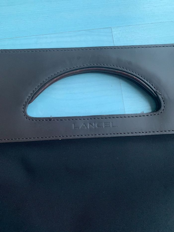 Sac à main pliable lancel noir et marron - photo numéro 2