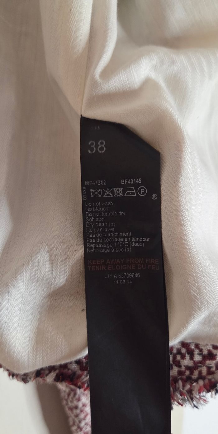 Veste IKKS femme 38 – style tweed chic & rock – zip argenté – comme neuve - photo numéro 5