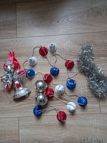 lot décoration noël couleur argent