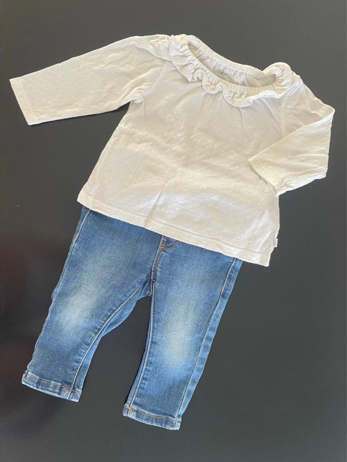 Jean + tee shirt manches longues
