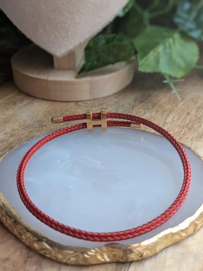 Bracelet H en cordon ajustable - photo numéro 4