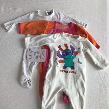 Lot3 pyjamas fille 6 mois