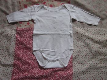 Body manches longues blanc 6 mois