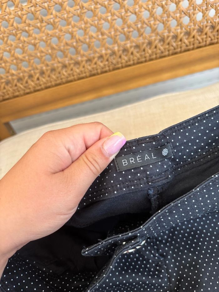 pantalon noir à pois blancs Breal taille 38 neuf - photo numéro 6