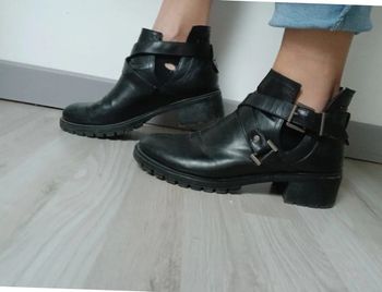 Bottines cuir Gémo