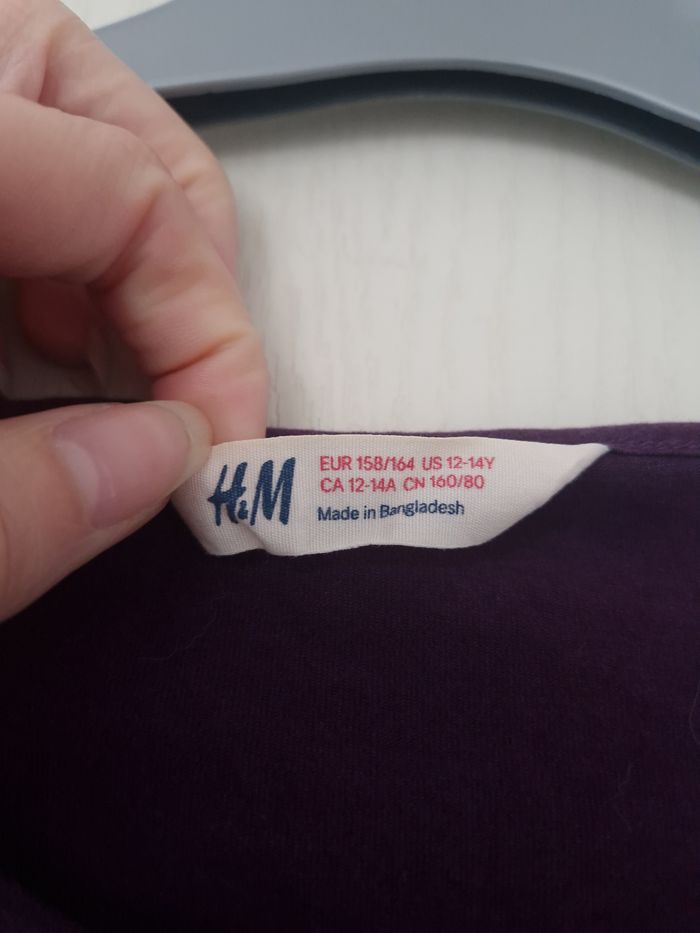Tunique manches longues violet fille H&M 12 ans - photo numéro 4