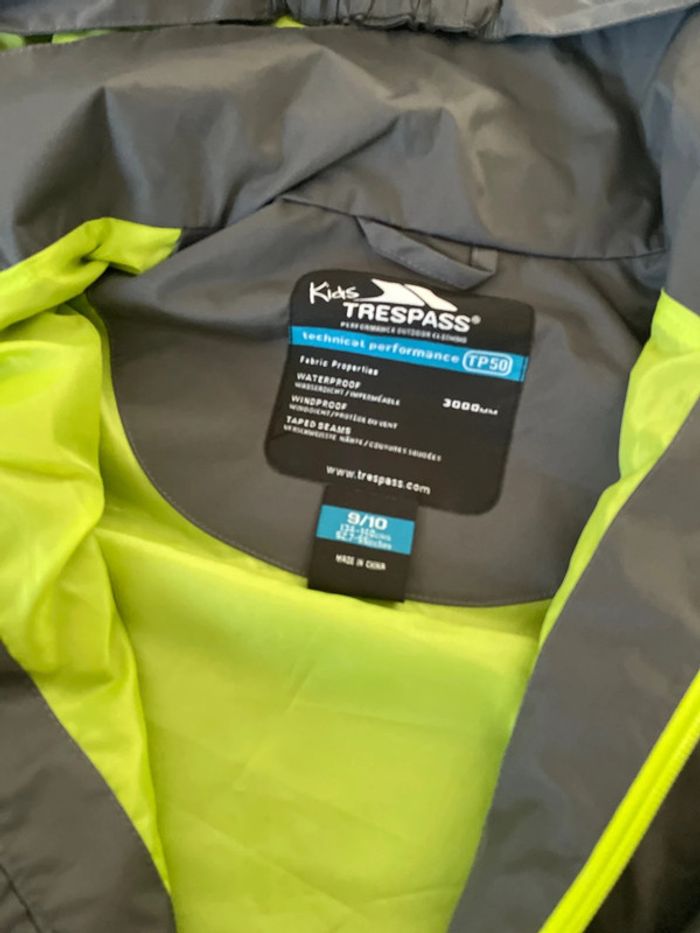 Trespass kids kaway parka pluie enfant 9 10 ans - photo numéro 7