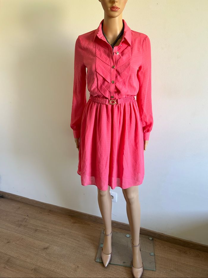 Robe rose neuve à manches longues Naf Naf taille 36 (valeur 70€) - photo numéro 3