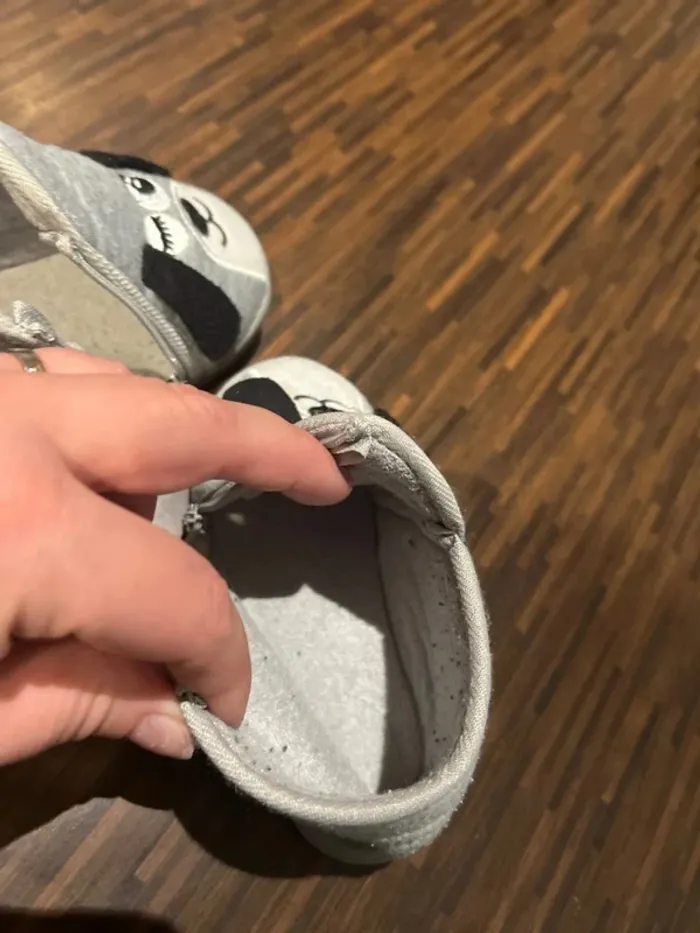 Chaussons zippés enfant garcon gris motif chien taille 22 - photo numéro 11
