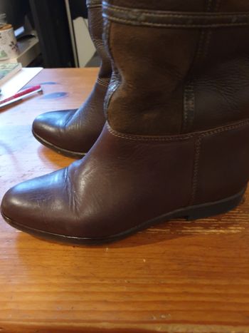 Bottines cuir 36 fourrées