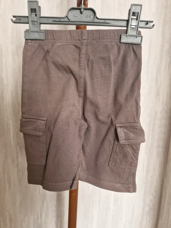 Short cargo bébé garçon 36 mois Kimbaloo marron coton - photo numéro 4