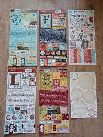 Lot planches stickers