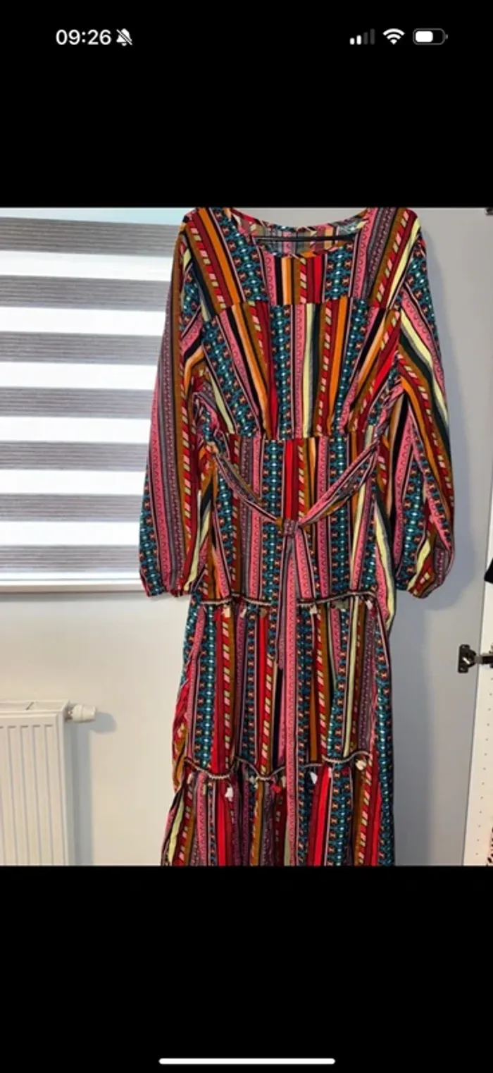 Magnifique robe taille 1 xl multicolor fluide - photo numéro 4