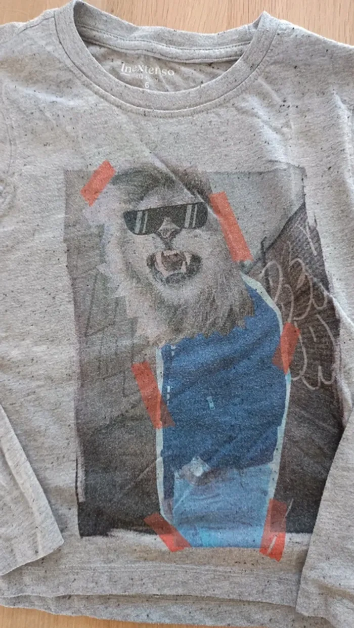 Tee shirt manches longues in extenso 6ans - photo numéro 2