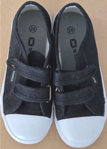 Baskets/Babbies noire/blanche enfant - Pointure 29