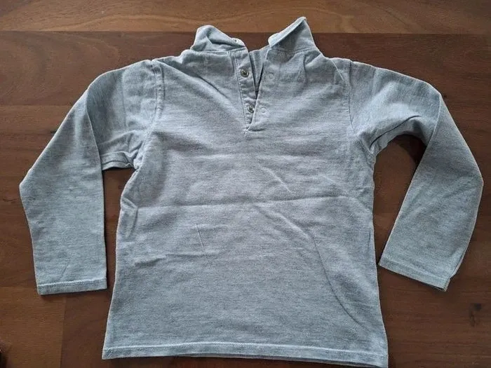 Tee-shirt col roulé gris garçon Obaïbi 3 ans - photo numéro 4