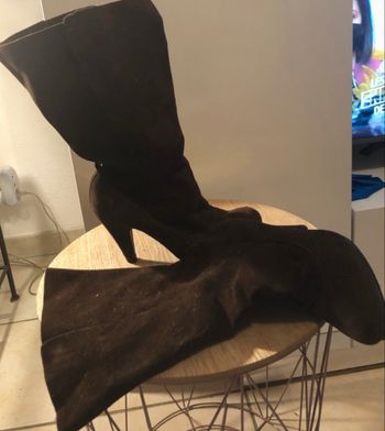 Bottes en velours marron (Pointure 39) 