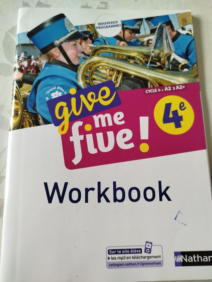Give me five 4eme workbook