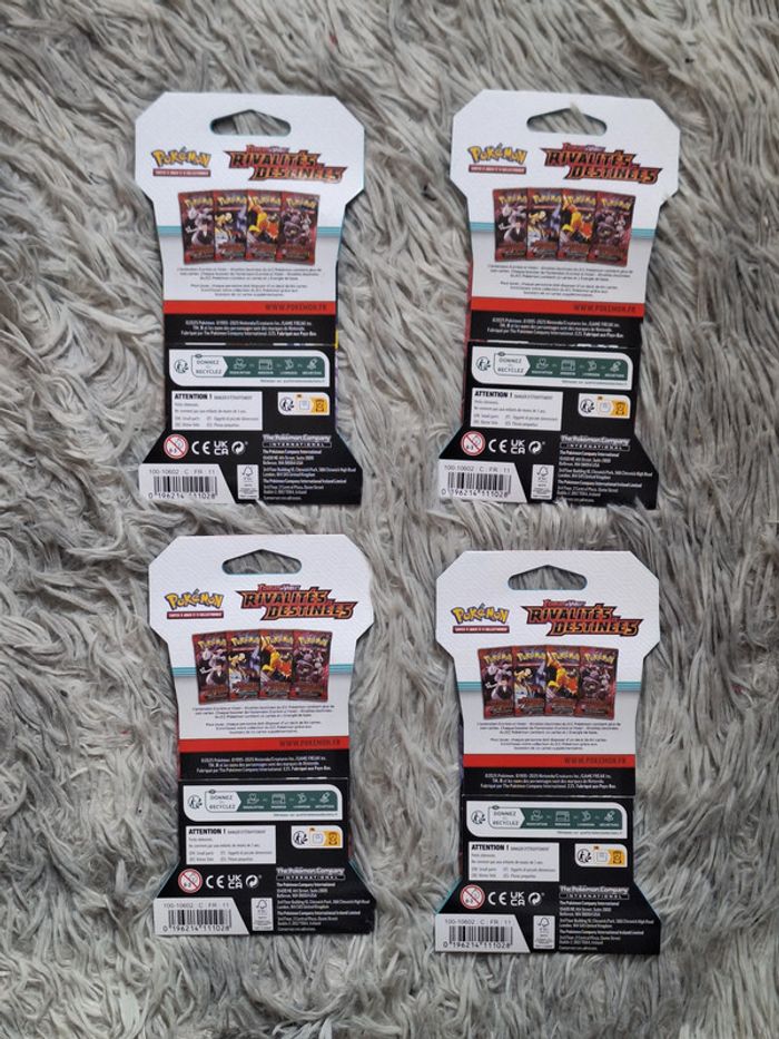 Lot de 4 Boosters Pokémon – EV10 Rivalités Destinées Art set - photo numéro 4