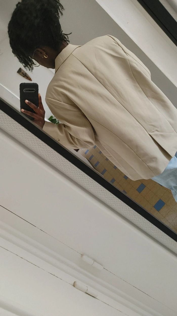 Veste blazer oversize épaulette vintage - photo numéro 6