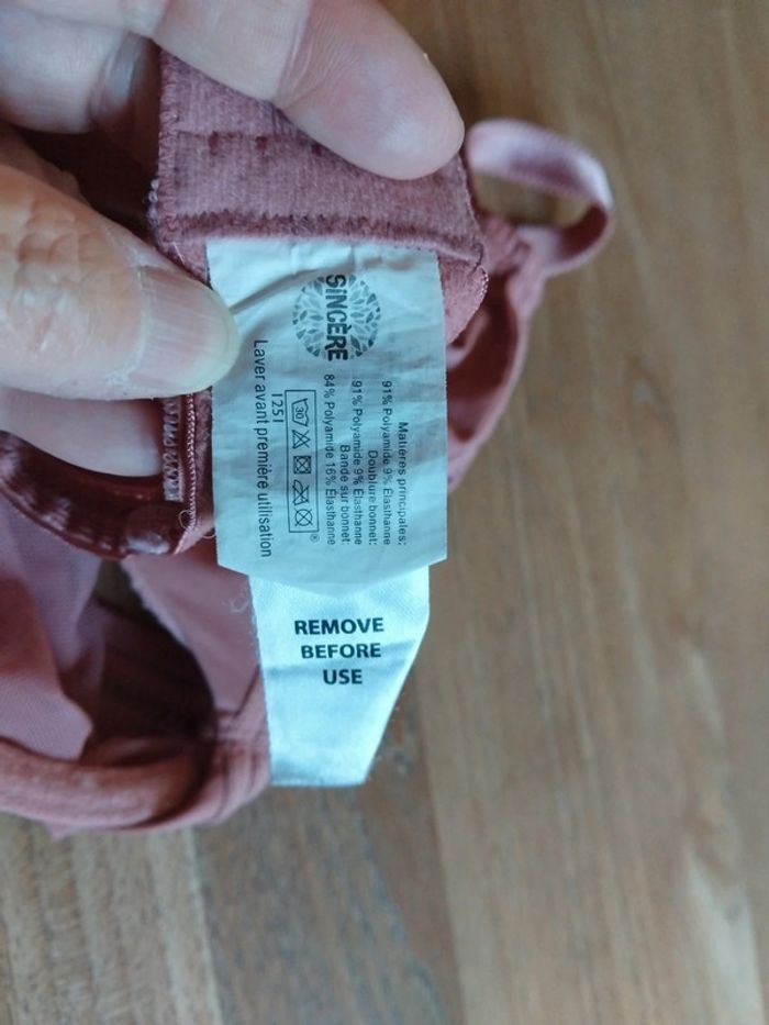 Soutien gorge vieux rose - photo numéro 6