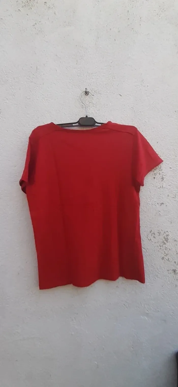 Tee-shirt mixte rouge 3MYX 14 ans col V - photo numéro 3