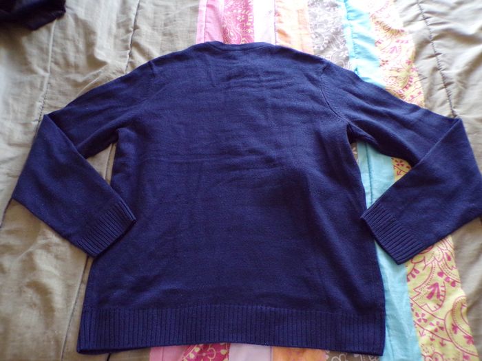 Pull marine flocons père Noël XL - photo numéro 3