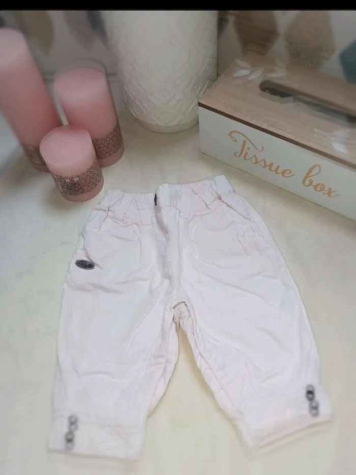 Pantalon rose très pâle Kitchoun fille 6 mois