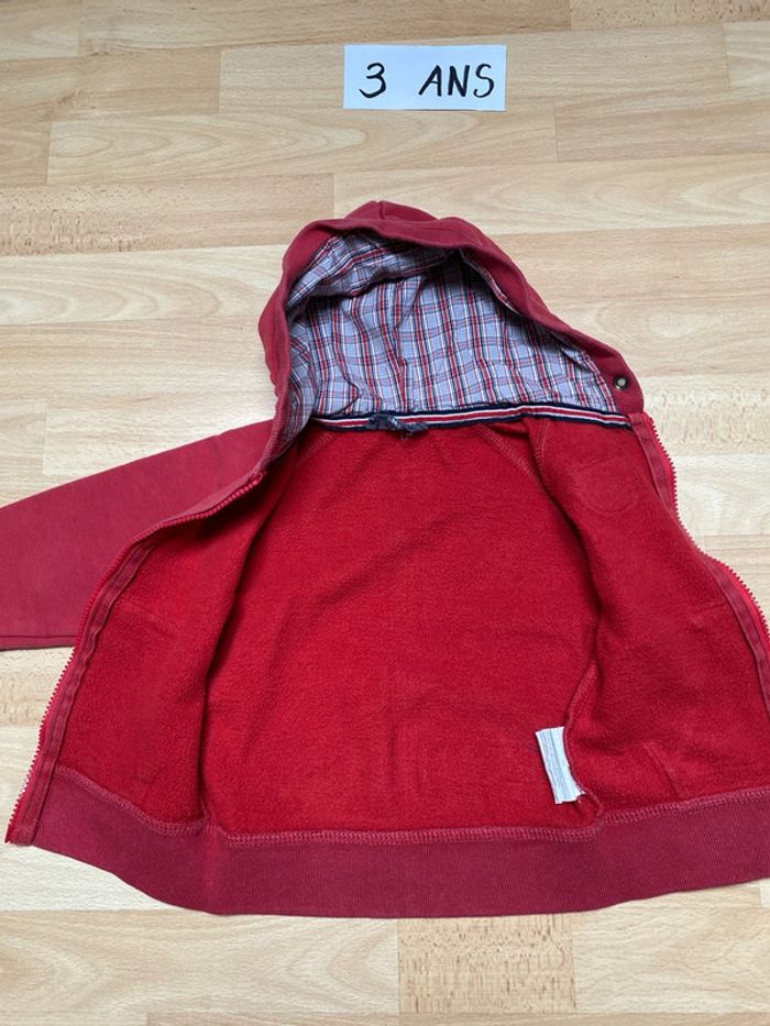 Blouson zippé rouge 3 ans Creeks - photo numéro 7