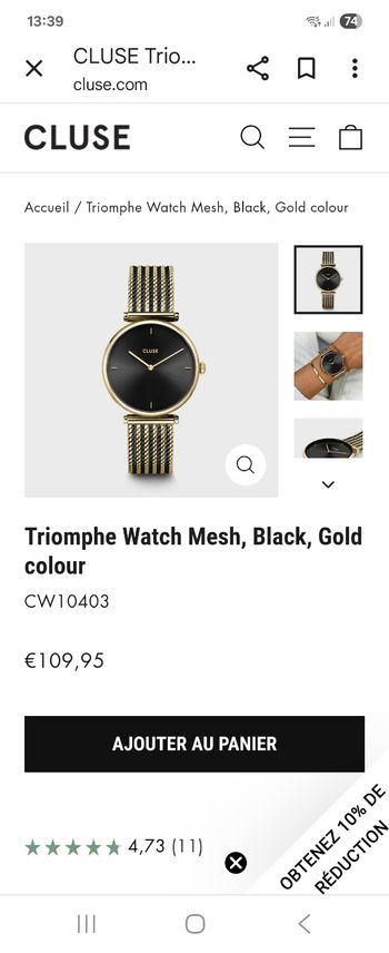 Très belle montre Cluse
