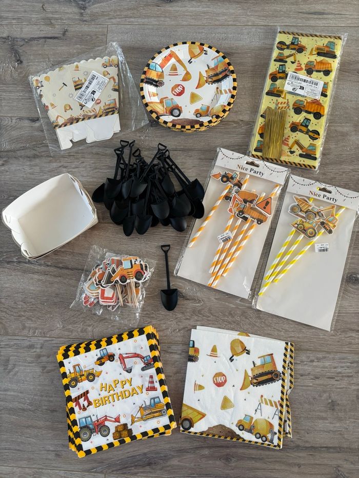 Lot décoration anniversaire enfant chantier - photo numéro 5