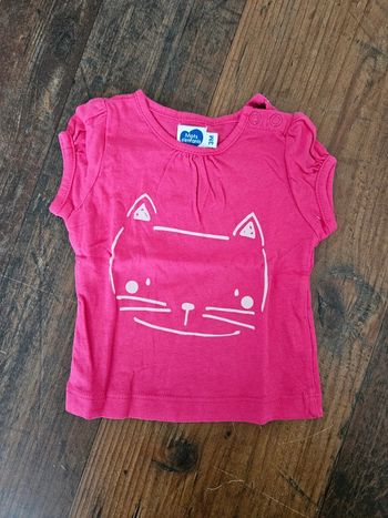 T-shirt bébé fille chat 3mois