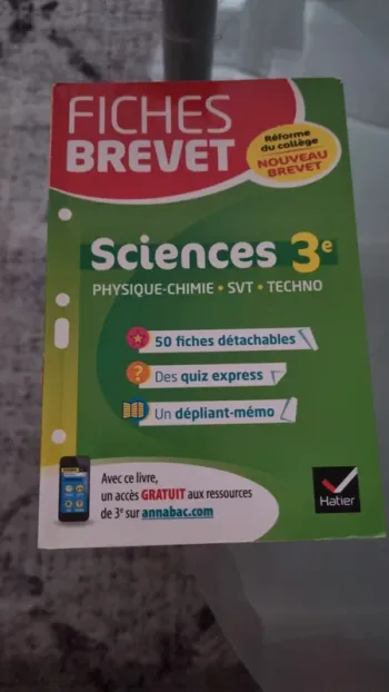 Fiches brevet sciences 3e